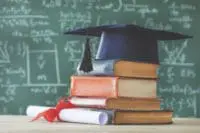 Graduation with books