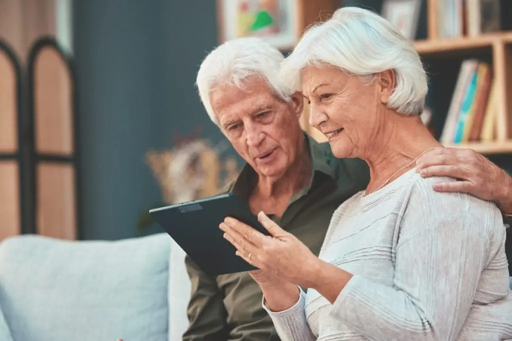Elderly Couple on Tablet