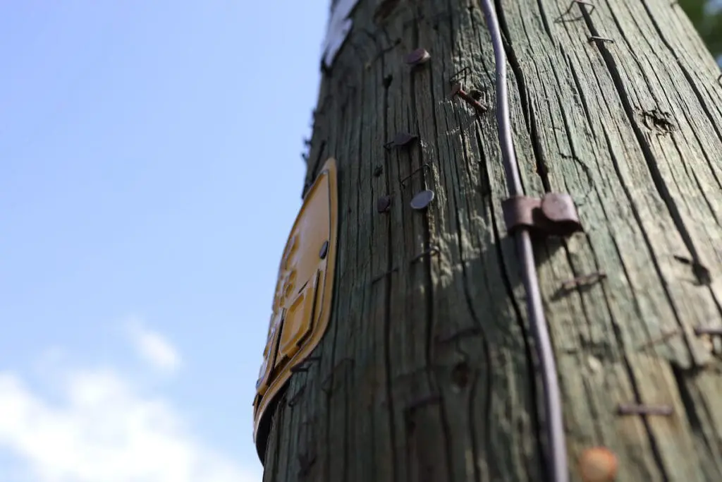 Sign Nailed to Pole