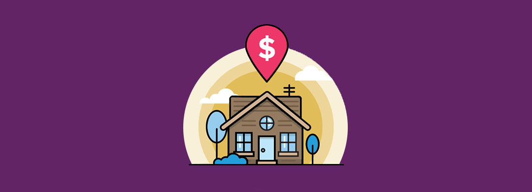 Image of a house with a dollar sign above it.