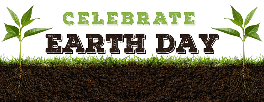 Celebrate earth day. Image of grass and plants.