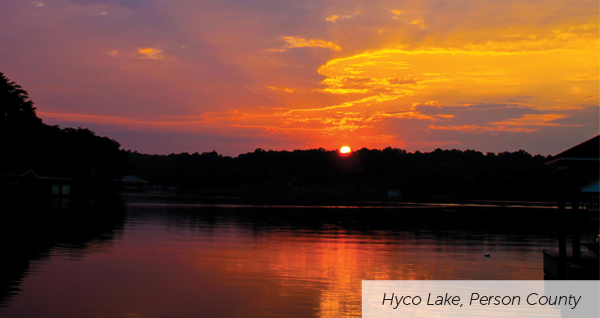 Hyco Lake sunset