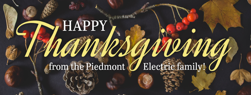 Happy Thanksgiving from the Piedmont Electric family.