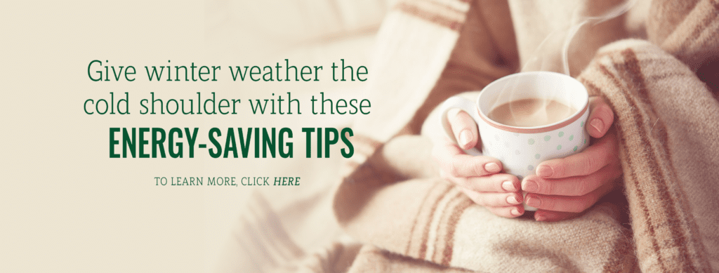 Give winter weather the cold shoulder with these energy-saving tips. To learn more, click here.