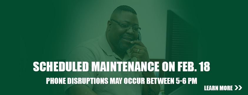 Scheduled maintenance on Feb. 18 Phone disruptions may occur between 5-6 p.m. Learn more. Ronnie on the phone.