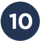 Blue number icon 10
