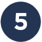 Blue number icon 5