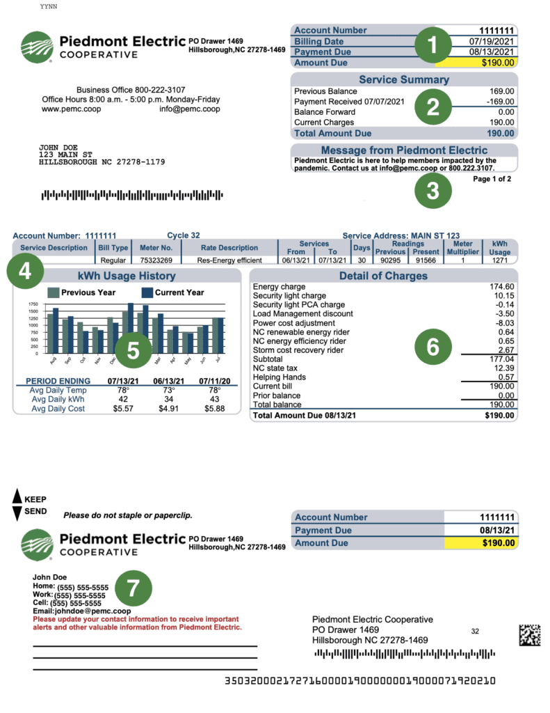 Understanding My Bill | Piedmont Electric