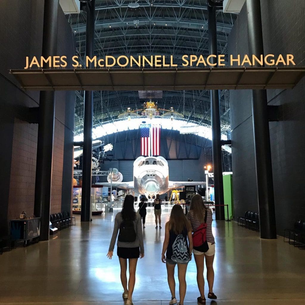 Youth Tourists visiting the James S McDonnell Space Hangar