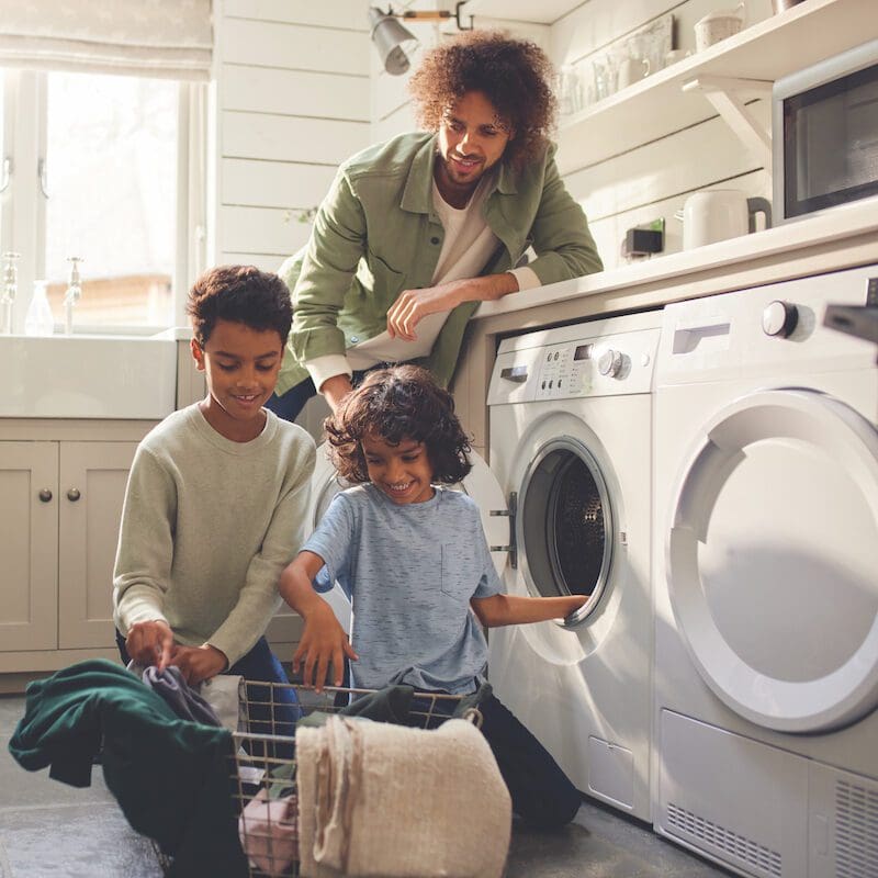 laundry with family